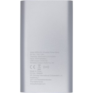 Juice 4000mAh wireless powerbank, Silver (Powerbanks)