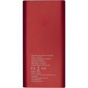 Juice 8000mAh wireless powerbank, Red (Powerbanks)