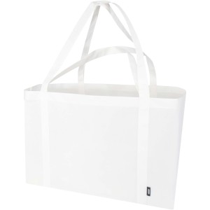 Jumbo GRS recycled non-woven extra large tote bag 65L, White (Shopping bags)