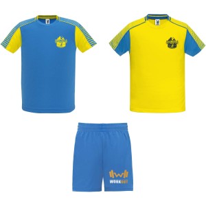 Juve unisex sports set, Yellow, Royal blue (T-shirt, mixed fiber, synthetic)