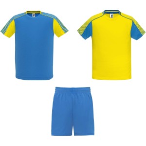 Juve unisex sports set, Yellow, Royal blue (T-shirt, mixed fiber, synthetic)