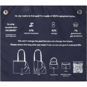 Kai GRS recycled circular tote bag, Navy (Shopping bags)