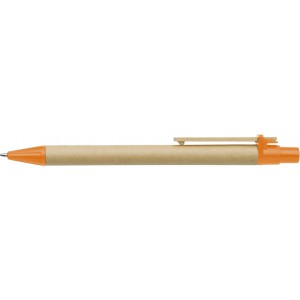 Cardboard ballpen Peter, orange