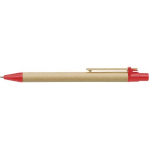 Cardboard ballpen Peter, red