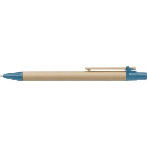 Cardboard ballpen Peter, light blue