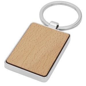 Mauro beech wood rectangular keychain, Wood (Keychains)