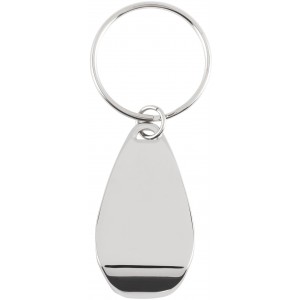 Metal 2-in-1 key holder Alma, silver (Keychains)