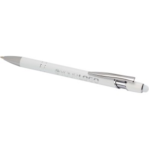 Kish ballpoint pen with silver finish (black ink), White (Metallic pen)