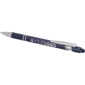 Kish ballpoint pen with silver finish (blue ink), Navy (Metallic pen)