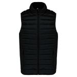 LADIES' LIGHTWEIGHT SLEEVELESS FAKE DOWN JACKET, Black (KA6114BL)