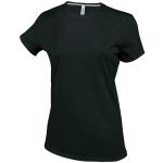 LADIES' SHORT SLEEVE CREW NECK T-SHIRT, Black (KA380BL)