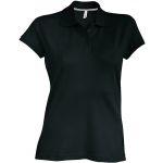 LADIES' SHORT-SLEEVED POLO SHIRT, Black (KA242BL)