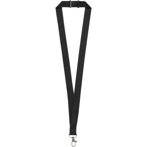 Lago lanyard with break-away closure, solid black (Lanyard, armband, badge holder)