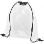 Lancaster transparent drawstring backpack, solid black