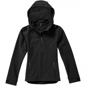 Langley softshell ladies jacket, solid black (Jackets)