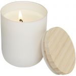 Lani candle with wooden lid, White (11291501)