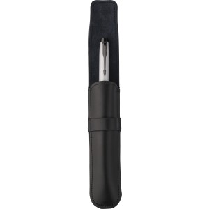 Leather pen pouch Nadir, black (Pen cases)