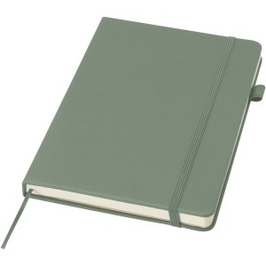Liss A5 recycled plastic hard cover notebook, Heather green