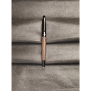 Loure wooden barrel ballpoint pen, solid black (Wooden, bamboo, carton pen)