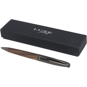 Loure wooden barrel ballpoint pen, solid black (Wooden, bamboo, carton pen)