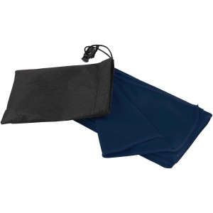 Lucas RPET sport towel 30x80 cm, Navy (Towels)