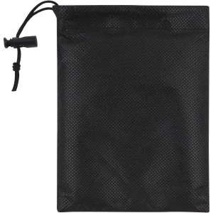 Lucas RPET sport towel 50x100 cm, Solid black (Towels)