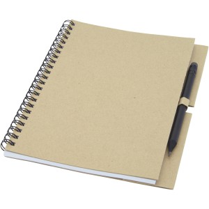 Luciano Eco wire notebook with pencil - medium, Natural (Notebooks)