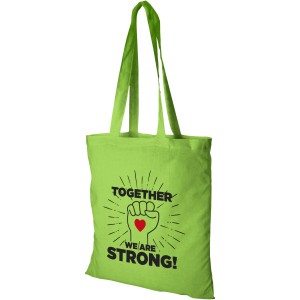 Madras 140 g/m2 cotton tote bag, Lime (cotton bag)