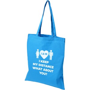 Madras 140 g/m2 cotton tote bag, Process Blue (cotton bag)