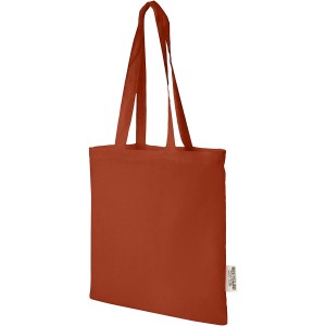 Madras 140 g/m2 GRS recycled cotton tote bag 7L, Brick