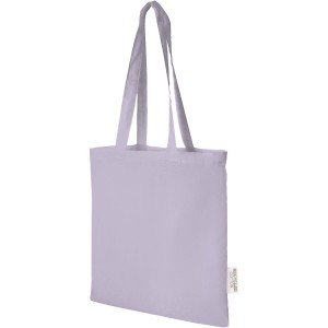 Madras 140 g/m2 GRS recycled cotton tote bag 7L, Lilac