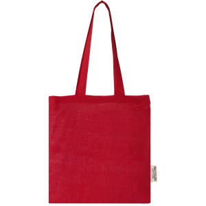 Madras 140 g/m2 GRS recycled cotton tote bag 7L, Red (cotton bag)