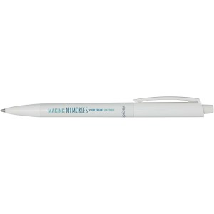 Martha recycled plastic ballpoint pen, White (Plastic pen)