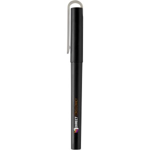 Mauna recycled PET gel ballpoint pen, Solid black (Plastic pen)