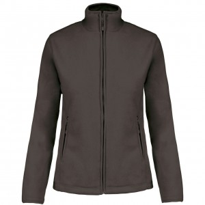 MAUREEN - LADIES' FULL ZIP MICROFLEECE JACKET, Green Olive (Pullovers)
