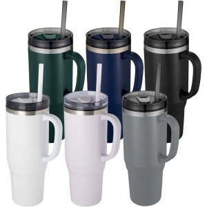 Melbourne 1200 ml RCS certified insulated tumbler with straw (Mugs)