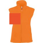 MELODIE - LADIES' MICROFLEECE GILET, Fluorescent Orange (KA906FOR)