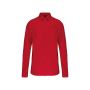 MEN'S LONG-SLEEVED COTTON POPLIN SHIRT, Classic Red