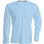 MEN'S LONG-SLEEVED CREW NECK T-SHIRT, Sky Blue