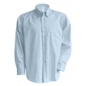 MEN'S LONG-SLEEVED OXFORD SHIRT, Oxford Blue