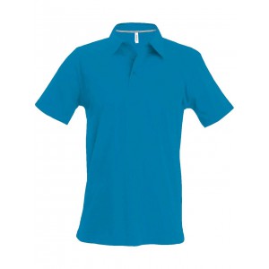 MEN'S SHORT SLEEVE PIQU� POLO SHIRT, Tropical Blue