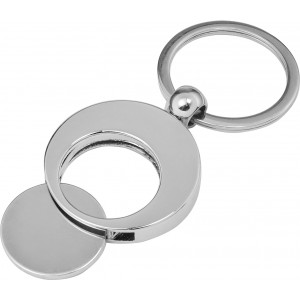 Metal 2-in-1 key holder Christie, silver (Keychains)