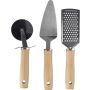 Metal and wooden kitchen tool set Sylvan, brown