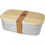 Tite stainless steel lunch box with bamboo lid, Natural, Sil