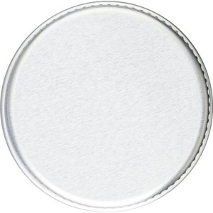 Metal tin lip balm Kevin, silver (Body care products)