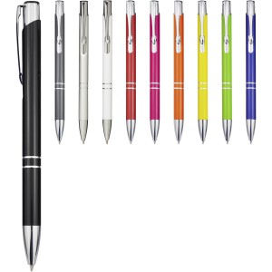 Moneta aluminium click ballpoint pen, Silver (Metallic pen)