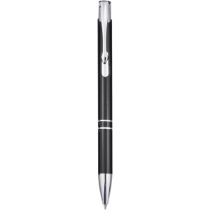 Moneta aluminium click ballpoint pen, solid black (Metallic pen)