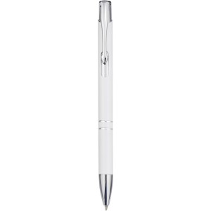 Moneta aluminium click ballpoint pen, White (Metallic pen)