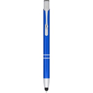 Moneta anodized aluminium click stylus ballpoint pen, Royal blue (Metallic pen)
