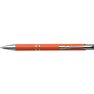 Recycled aluminium ballpen Kamari, orange (Metallic pen)